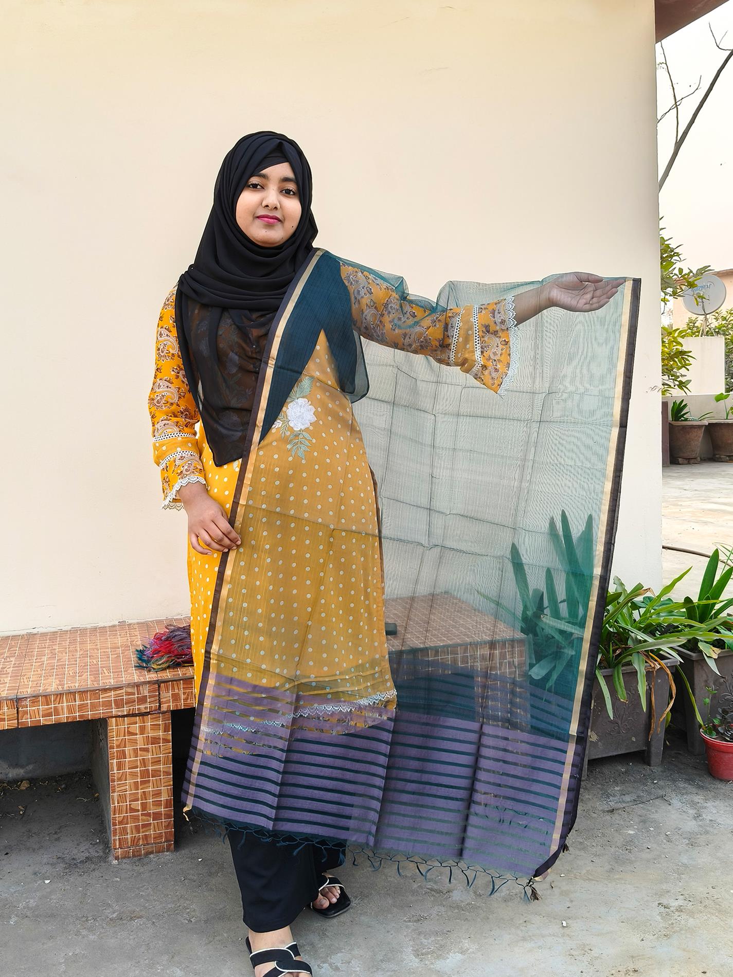 Moslin Silk Orna | মসলিন সিল্ক ওড়না (LGM003)