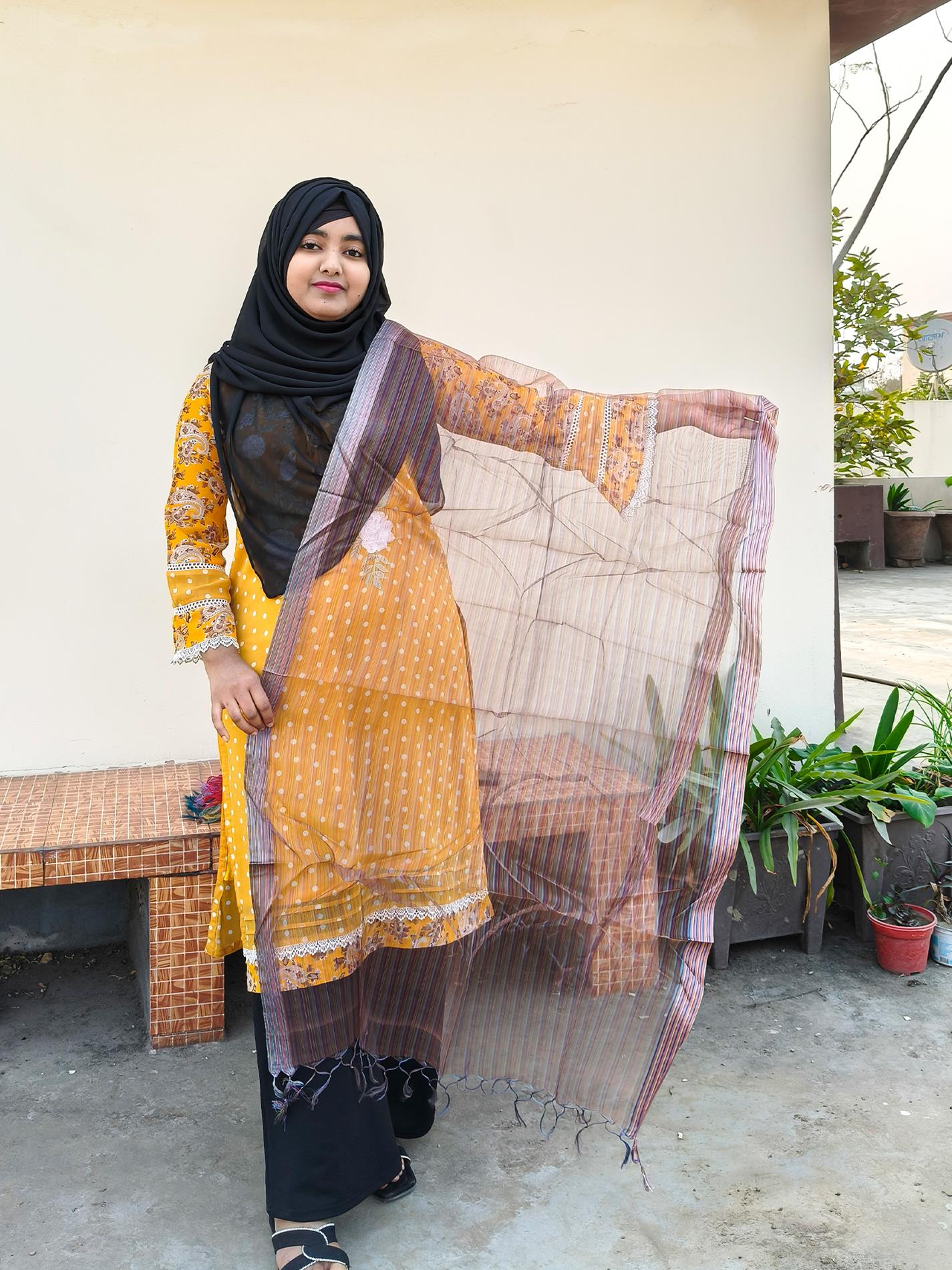 Moslin Silk Orna | মসলিন সিল্ক ওড়না (LGM004)