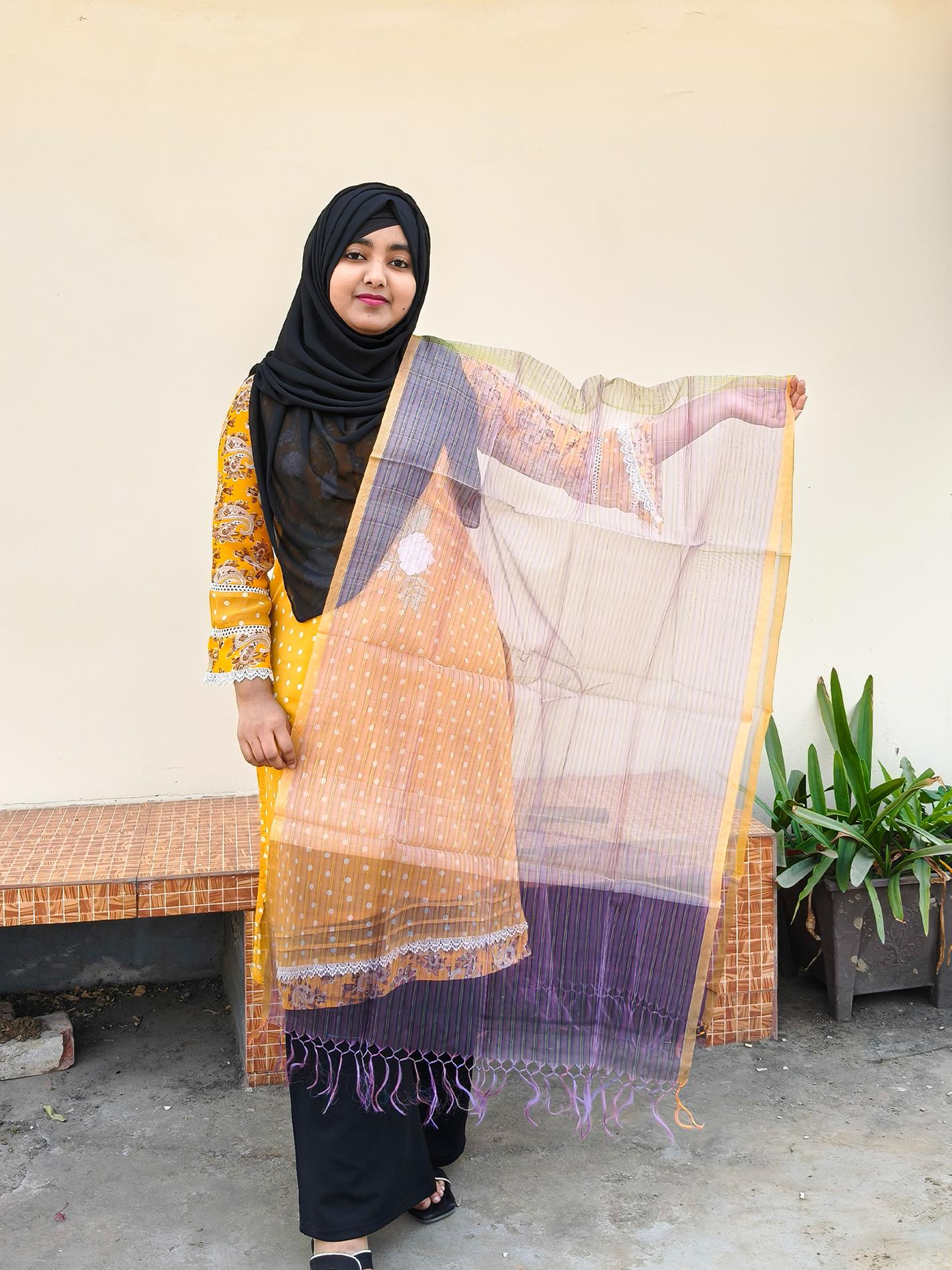 Moslin Silk Orna | মসলিন সিল্ক ওড়না (LGM007)