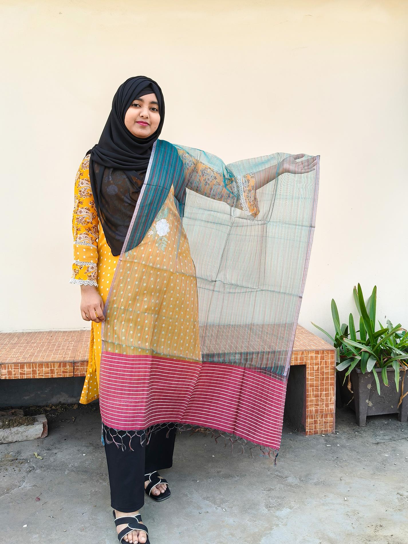 Moslin Silk Orna | মসলিন সিল্ক ওড়না (LGM010)