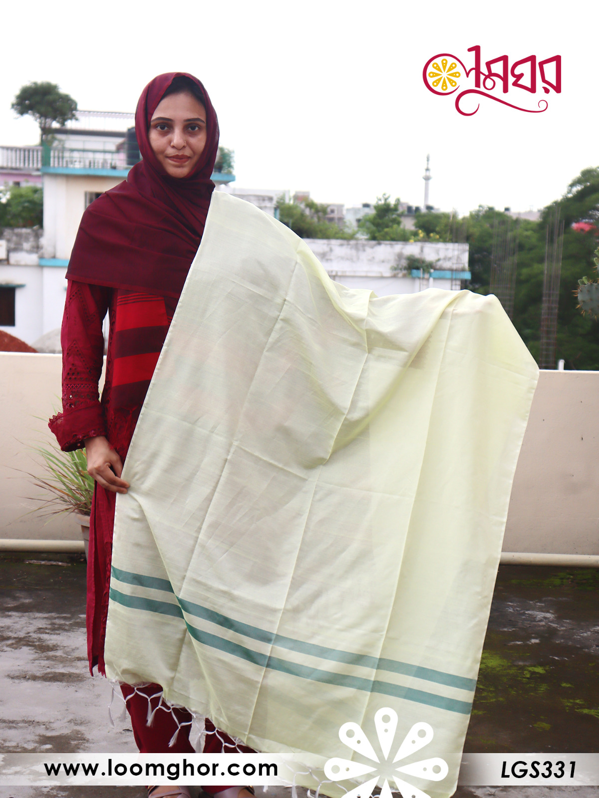 Moslin Silk Orna | মসলিন সিল্ক ওড়না (LGS331)